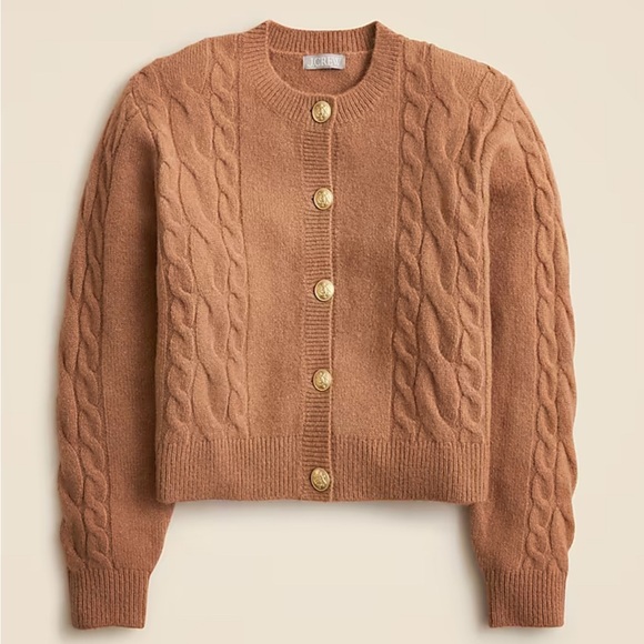 NWT J. Crew Cable Knit Cardigan - Picture 4 of 8